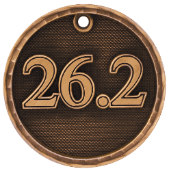 6S562218 MARATHON 3D MEDAL (Medal: 2" Antique Bronze)