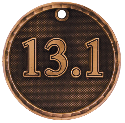 6S562219 HALF-MARATHON 3D MEDAL (Medal: 2" Antique Bronze)