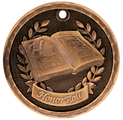 6S562302 HONOR ROLL 3D MEDAL (Medal: 2" Antique Bronze)