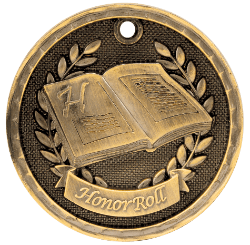 6S562302 HONOR ROLL 3D MEDAL (Medal: 2" Antique Gold)