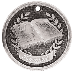 6S562302 HONOR ROLL 3D MEDAL (Medal: 2" Antique Silver)