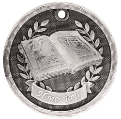 6S562302 HONOR ROLL 3D MEDAL (Medal: 2" Antique Silver)