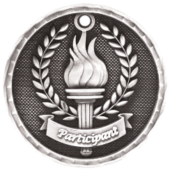 6S562306 PARTICIPANT 3D MEDAL (Medal: 2" Antique Silver)
