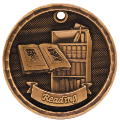 6S562309 READING 3D MEDAL (Medal: 2" Antique Bronze)