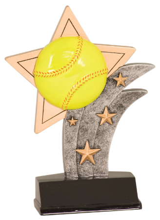 6S0402 Softball/ Baseball Sport Star Resin Award (Trophy: 5 1/2" Softball Sport Star)