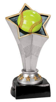 6S0403 Softball/ Baseball Rising Star Resin Award (Trophy: 5 3/4" Softball Rising Star)