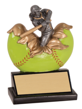 6S0406  Softball/Baseball Exploding Resin Award (Trophy: Female Softball Exploding)