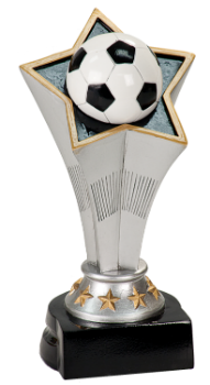 6S0803 Soccer Rising Star League Standing Resin Trophy (Trophy: 5 3/4" Soccer Rising Star League Standing)