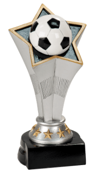 6S0803 Soccer Rising Star League Standing Resin Trophy (Trophy: 5 3/4" Soccer Rising Star League Standing)