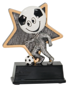 6S0805 Soccer Little Pal Player Resin Trophy (Trophy: 5" Soccer Little Pal Player)