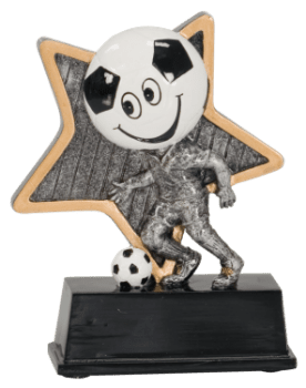 6S0805 Soccer Little Pal Player Resin Trophy (Trophy: 5" Soccer Little Pal Player)