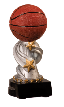 6S1204 Basketball Encore Resin Award (Trophy: 5 3/4" Basketball Encore)