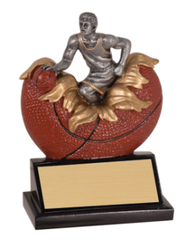 6S1206 Basketball Exploding Resin Award (Trophy: 5 1/4" Basketball Exploding)