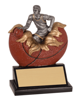 6S1206 Basketball Exploding Resin Award (Trophy: 5 1/4" Basketball Exploding)