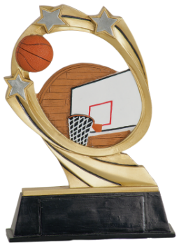 6S1307 Basketball Cosmic Resin Award (Trophy: 5 1/2" Basketball Cosmic)