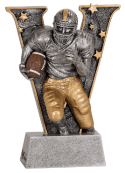 6S1505 Football "V" Resin Award (Trophy: 5" Football "V")