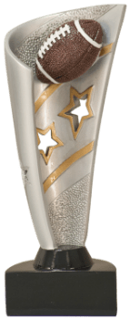 6S1509 Football Banner Resin Award (Trophy: 7" Football Banner)