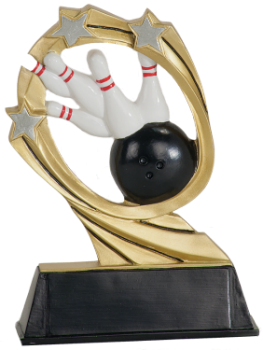 6S1908 Bowling Cosmic Resin Award (Trophy: 5 1/2" Bowling Cosmic)