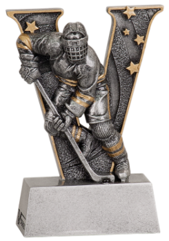 6S2110 Hockey "V" Resin Award (Trophy: 5" Hockey "V")