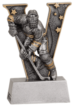 6S2110 Hockey "V" Resin Award (Trophy: 5" Hockey "V")