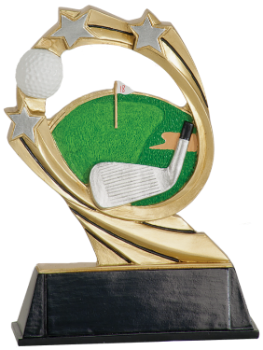 6S3103 Golf Cosmic Resin Award (Trophy: 5 1/2" Golf Cosmic)