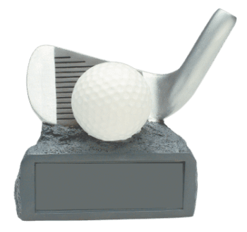 6S3107 Golf Iron/ Ball Resin Award (Trophy: 4 1/2" Golf Iron/Ball)