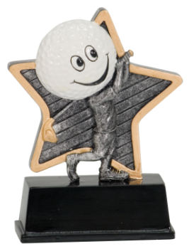 6S3108 Golf Little Pal Resin Award (Trophy: 5" Golf Little Pal)