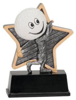 6S3108 Golf Little Pal Resin Award (Trophy: 5" Golf Little Pal)