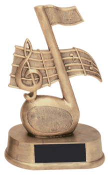 6S3401 Music Resin Award (Trophy: 7 3/4" Music)