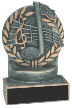 6S3405 Music Wreath Resin Award (Trophy: 4 1/2" Music Wreath Resin Award)