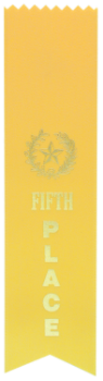 6S3600 Ranking Ribbons, 2" x 8" (Award: 5th Place (Yellow/ Gold Lettering))