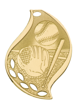 6S4401 Premier Baseball  Flame Medal (Medal: 2 1/4" Bronze)