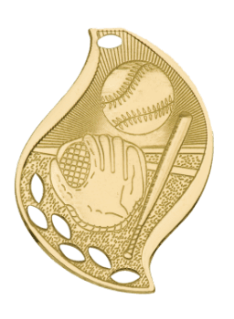 6S4401 Premier Baseball  Flame Medal (Medal: 2 1/4" Bronze)