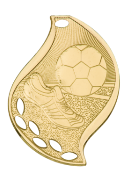 6S4411 Premier Soccer Flame Medal (Medal: 2 1/4" Gold)