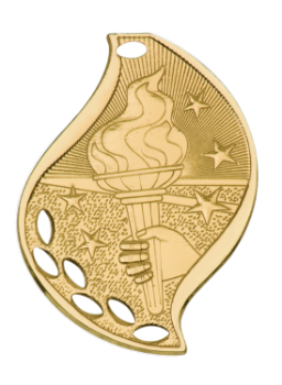 6S4415 Premier Victory Flame Medal (Medal: 2 1/4" Gold)