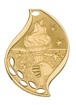 6S4415 Premier Victory Flame Medal (Medal: 2 1/4" Gold)