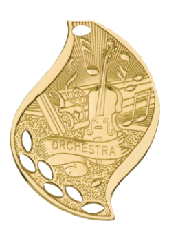 6S4511 Premier Orchestra Flame Medal (Medal: 2 1/4" Gold)