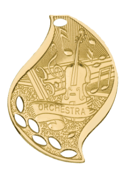 6S4511 Premier Orchestra Flame Medal (Medal: 2 1/4" Gold)