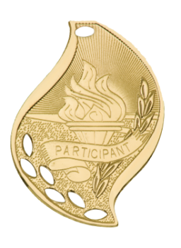 6S4512 Premier Participant Flame Medal (Medal: 2 1/4" Gold)