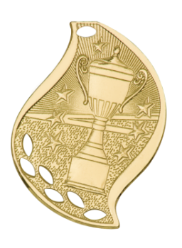 6S4520 Premier Victory Cup Flame Medal (Medal: 2 1/4" Gold)