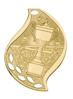 6S4520 Premier Victory Cup Flame Medal (Medal: 2 1/4" Gold)