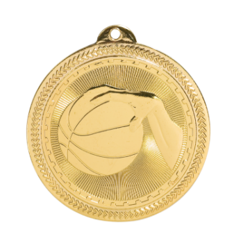 6S4603 BASKETBALL BRITELAZER MEDAL (Medal: 2 " Gold)