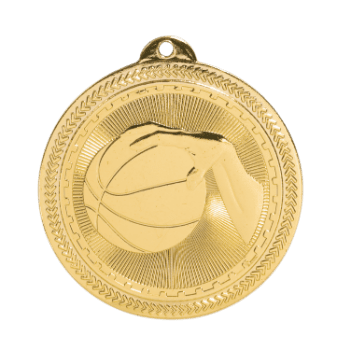 6S4603 BASKETBALL BRITELAZER MEDAL (Medal: 2 " Gold)