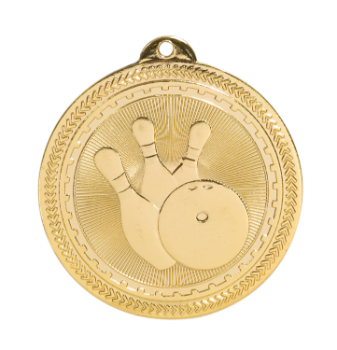 6S4604 BOWLING BRITELAZER MEDAL (Medal: 2 " Gold)