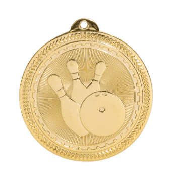 6S4604 BOWLING BRITELAZER MEDAL (Medal: 2 " Gold)