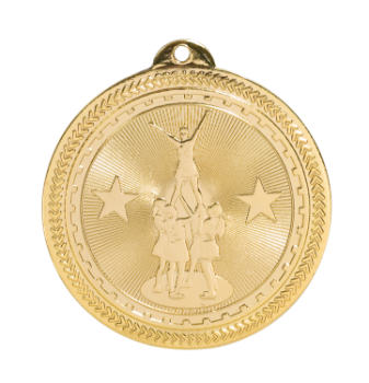 6S4606 COMPETITIVE CHEER BRITELAZER MEDAL (Medal: 2 " Gold)