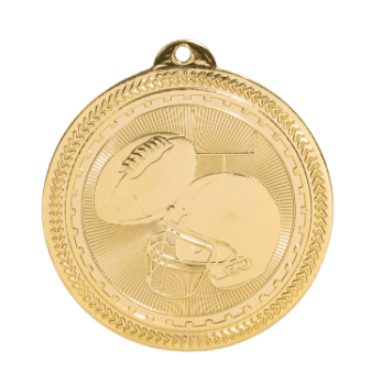 6S4609 FOOTBALL BRITELAZER MEDAL (Medal: 2 " Gold)