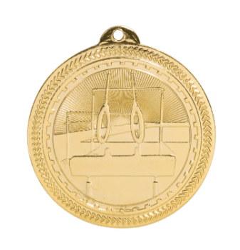 6S4611 GYMNASTICS BRITELAZER MEDAL (Medal: 2 " Gold)