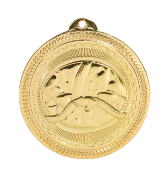 6S4613 MARTIAL ARTS BRITELAZER MEDAL (Medal: 2 " Gold)