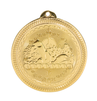 6S4616 SWIMMING BRITELAZER MEDAL (Medal: 2 " Gold)
